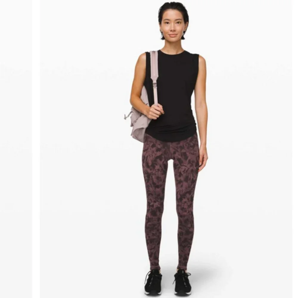 Lululemon Align Pant 28" - Mini Dusk Floral Antique Bark Black - Size 6 - Picture 3 of 16